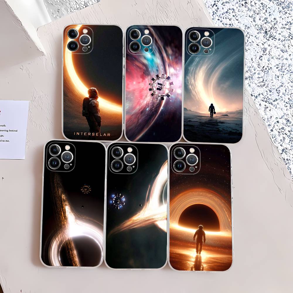 Interstellar Movie Transparent Phone Case for iPhone 17 Air 16 Pro Max 15 14 13 12 11Plus Shockproof Cover