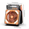 Solar Fan with Light Multi-Functional Portable Adjustable Cooling