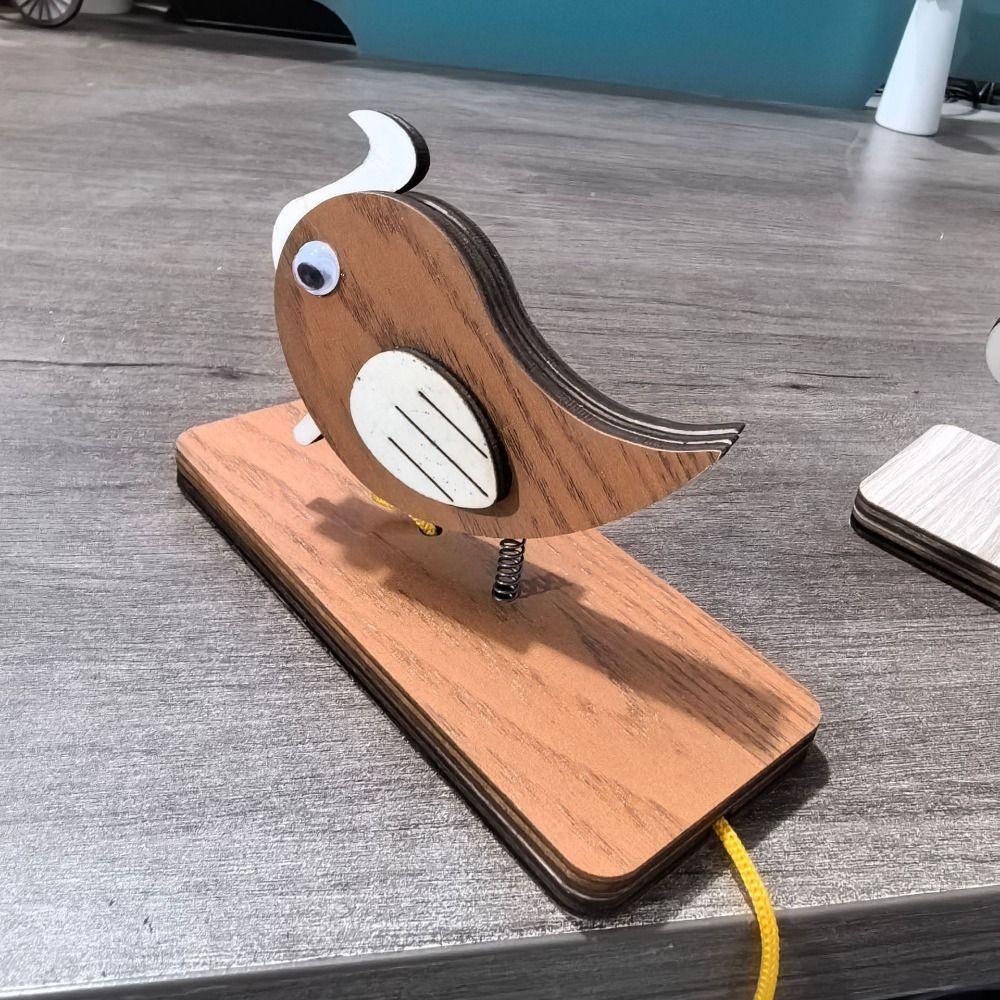 Woodpecker doorbell drag and knock on the door decorative pendant home creative ornaments toy home handmade doorbell