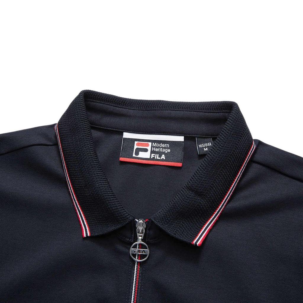 Fila Logo Fashion Casual Sports Breathable Polo Short Sleeve Dress Women Dresses Legendary-Blue F11W121340F-NV