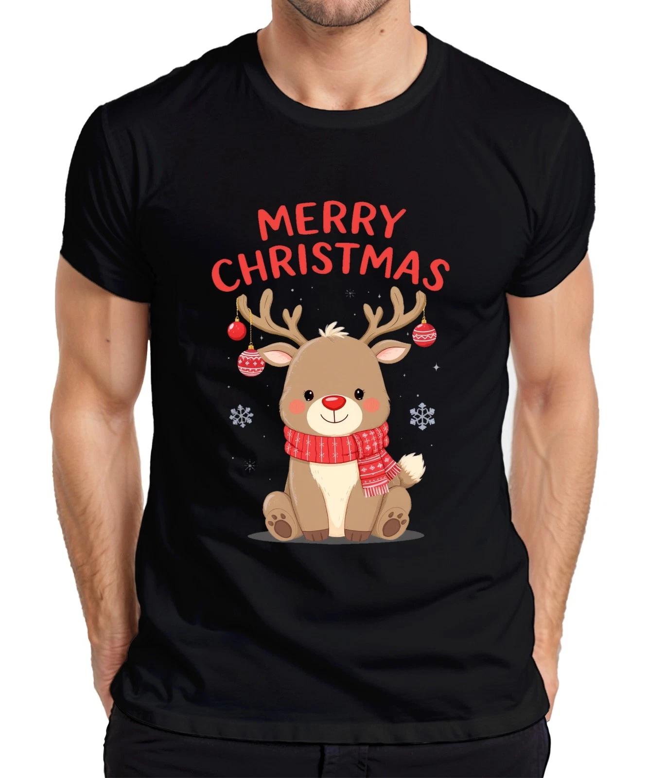 Merry Christmas Rentier Weihnachten Geschenk niedlich Baby Herren T-Shirt XXL
