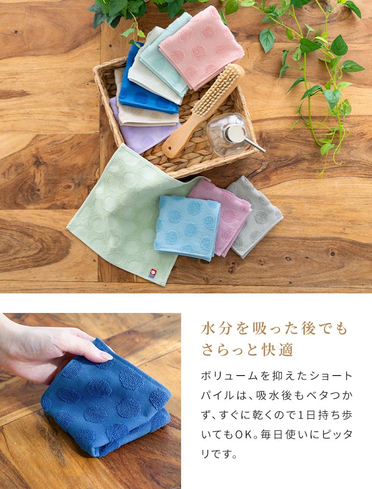 Set of Made in Jacquard 20 x 20 Instant Mini 6 Assorted Colors 02 [B-PLAID] Handkerchiefs, 6, Japan, Handkerchiefs, Approx. cm, Quick-Drying,