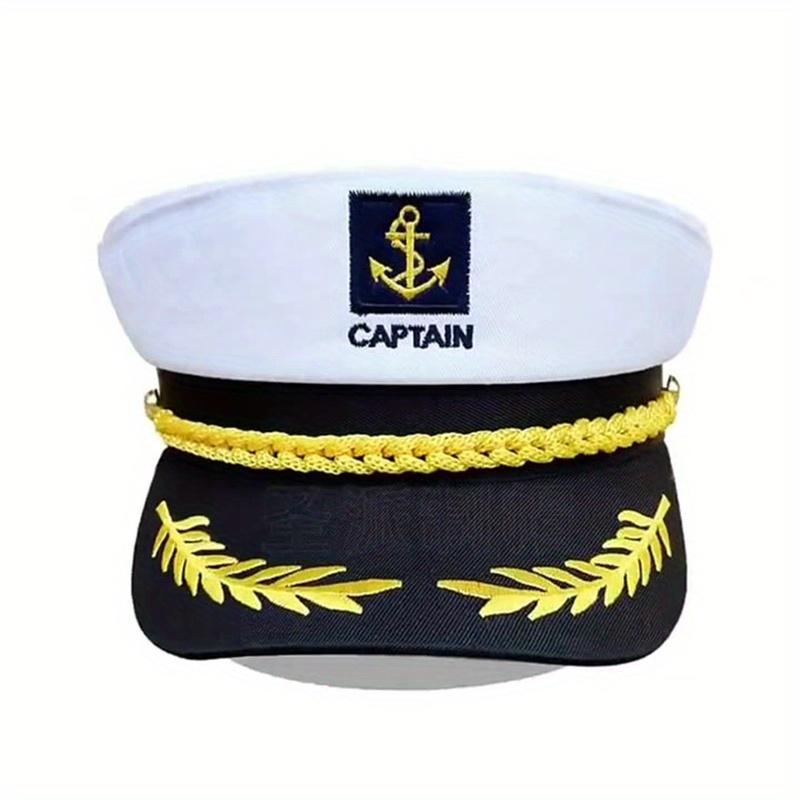 Adult Sailor Captain Hat - Cosplay, Adjustable Unisex Party Costume Headwear Accessory for Masquerade and Events, Nautical Theme