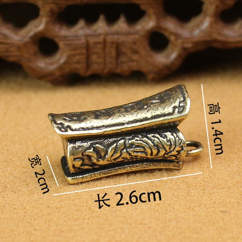 

Ретро латунь цельный продвижение и удача дракон и феникс гроб креативный брелок кулон персонализированный креативный культурный и игровой мелкий медный товар