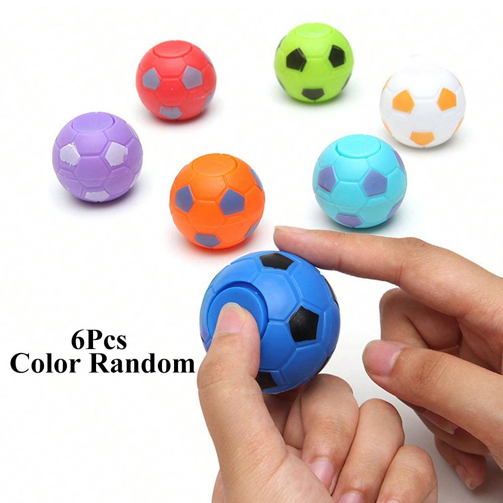 

6/12 шт. Мини спиннер для пальцев, игрушка в виде футбольного мяча, для детских вечеринок, футбольные подарки, мячики для снятия стресса на день рождения, призы для класса