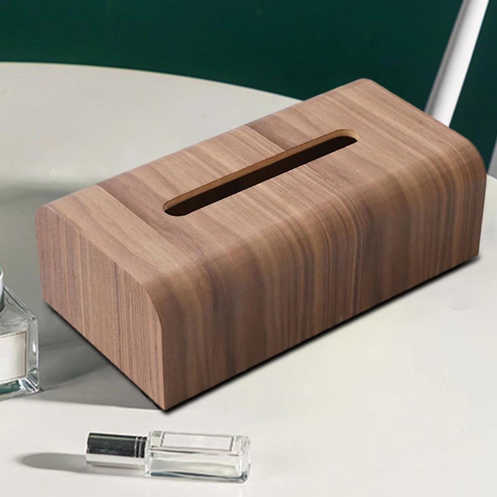 Simple Solid Wood Tissue Box Drawer Design Tissue Organizer Creative Tissue Case  Living Room