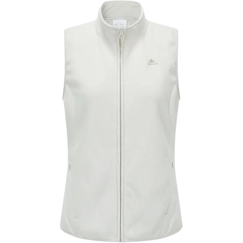 

Decathlon MH120 Теплый и дышащий однотонный флисовый жилет для горного треккинга женский белый M белый