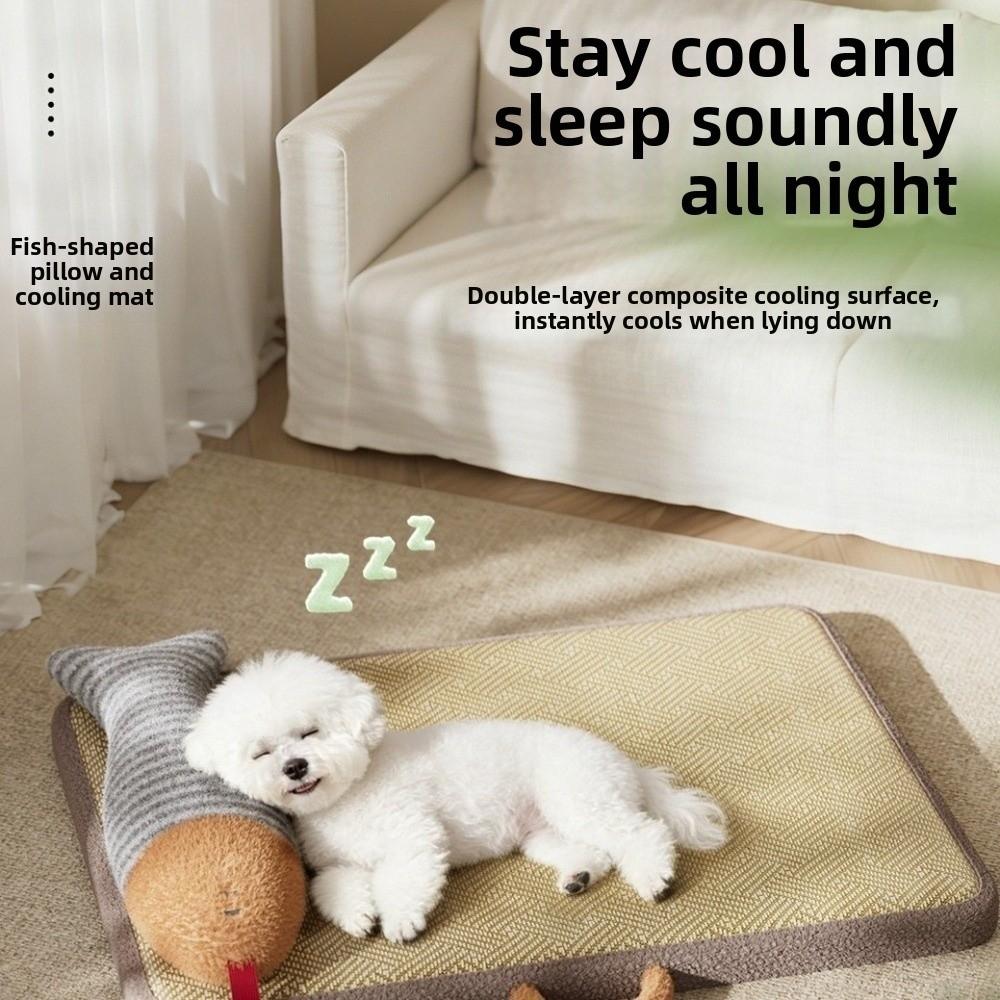 Breathable Dog Sleeping Mattress Scratch Resistant Cat Sleeping Pad Pet Cooling Mat  Hot Weather