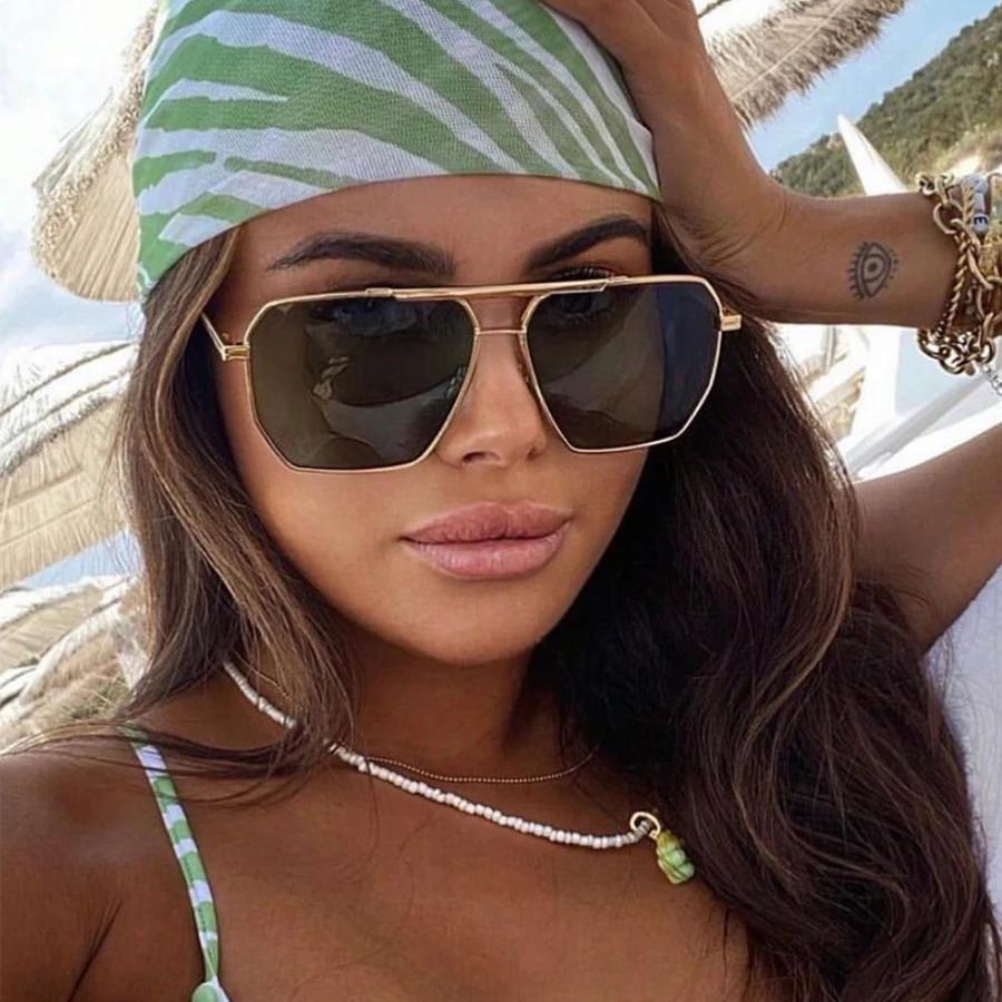 Oversized Square Sunglasses Women Men Luxury Brand Vintage Sun Glasses Men Frame Glasses Black Shield Sunglasses UV400