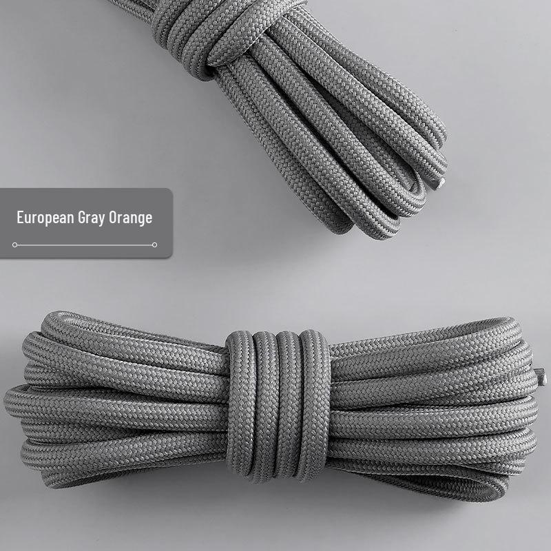 Wild Elephant Colorful Thickened Round Shoelaces for Outdoor Hiking & Sports Shoes - Black & White, One Pair