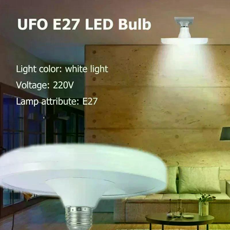 220V LED-Glühbirne E27 LED-Lampe Superhell 15W UFO LED-Leuchten Innen Kaltweiße Beleuchtung Tischlampen Garagenlicht