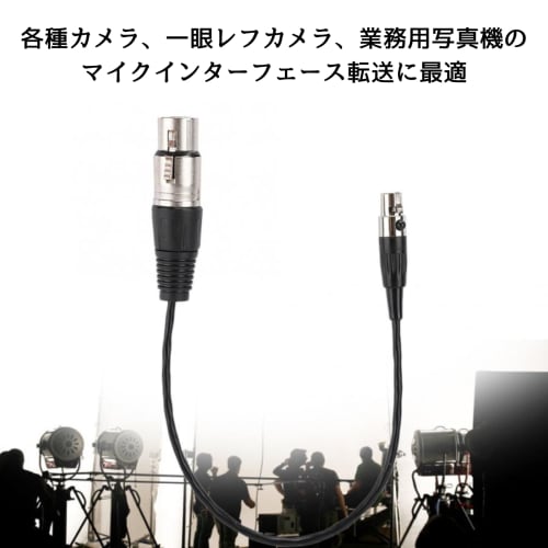 geneX Audio Cable, Mini XLR 3-Pin Female to XLR 3-Pin Male, Compact and Lightweight, 0.3m, Zinc Alloy Casing, Full Copper Casing