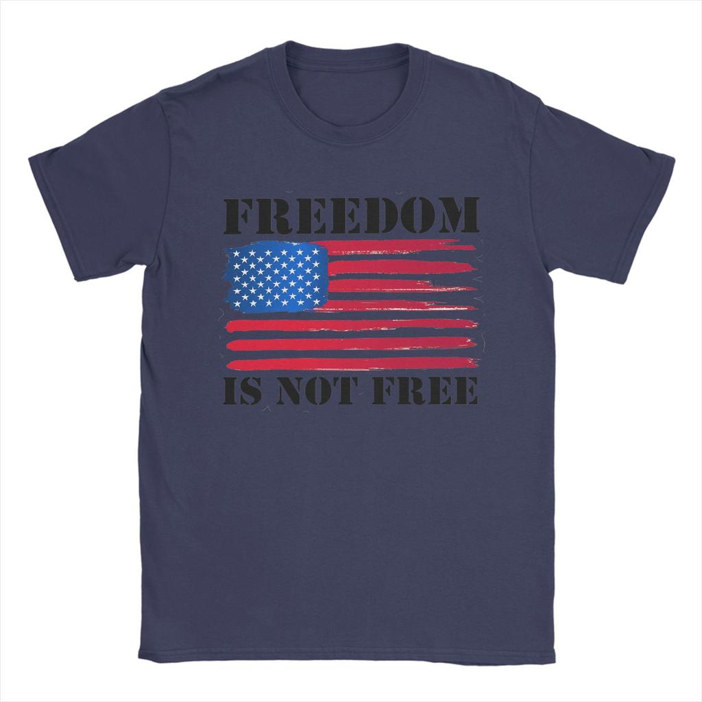 American Flag Freedom Is Not Free TShirt Summer Cotton T Shirts For Adult Casual Tee Shirt ShortSleeve Streetwear Clothing