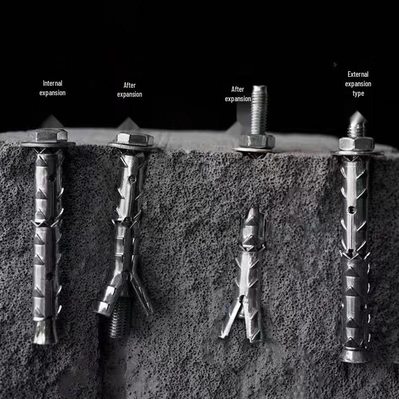 Barbed Expansion Wall Plug Bolt for Hollow, Foam, and Perforated Bricks (M6, M8, M10, M12)