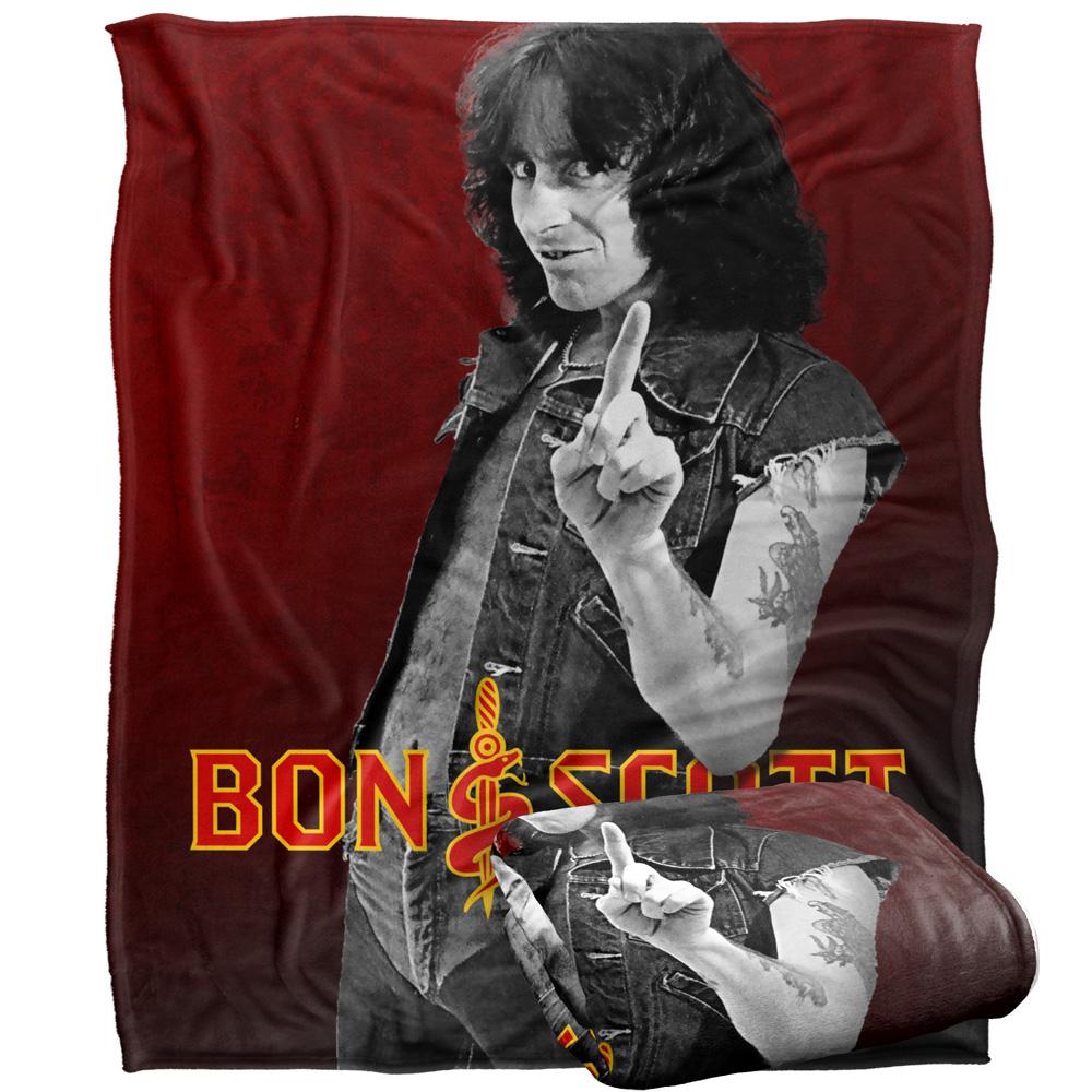 Bon Scott Silky Logo Supersoft Blanket