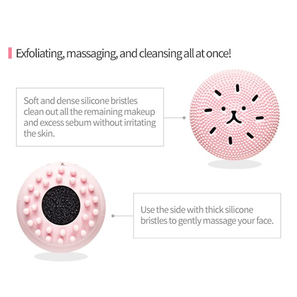 ETUDE My Beauty Tool Jellyfish Silikonborste | Allt-i-ett Djup Porrengöringssvamp & Borste, för Exfoliering, Massage, Rengöring Mjuk Borste
