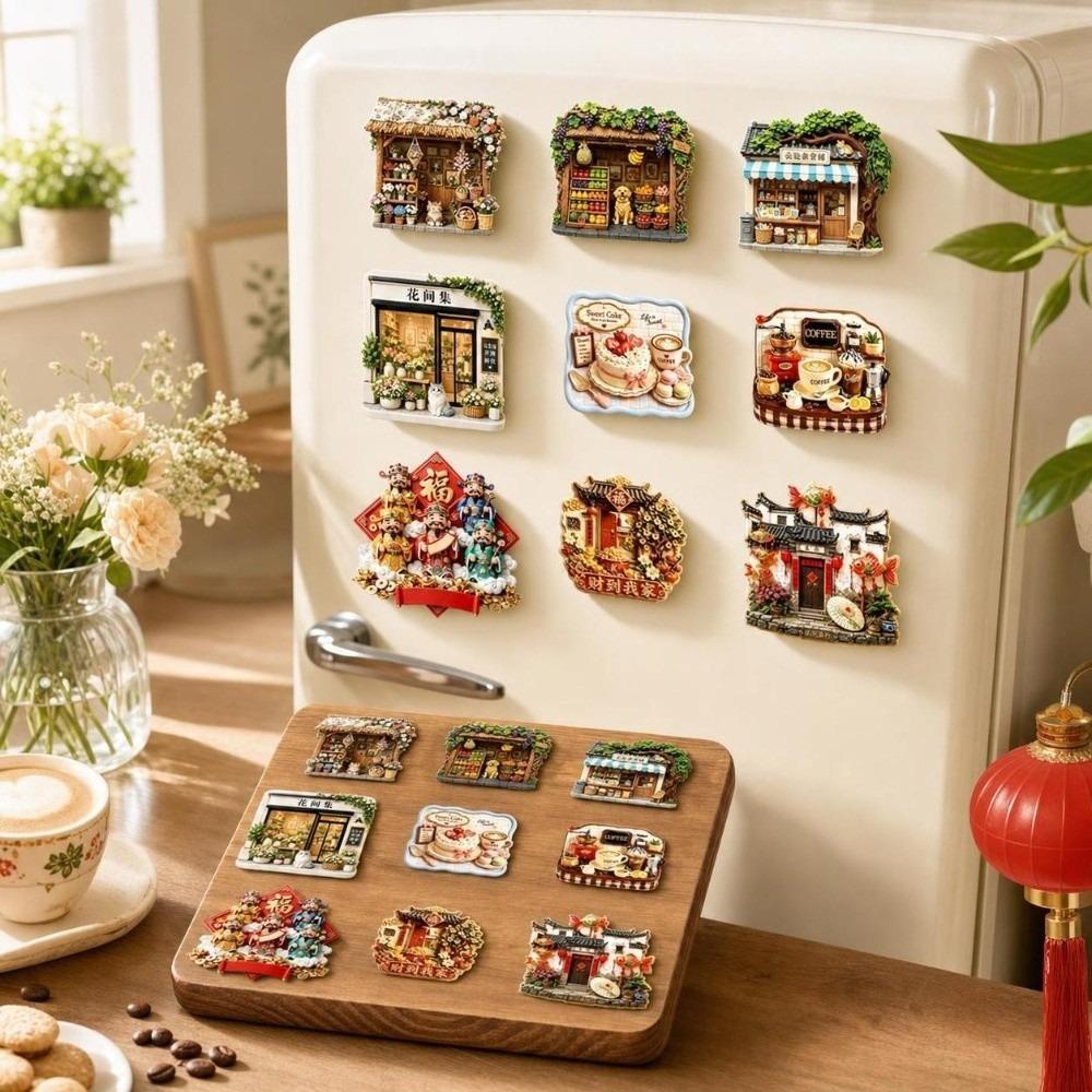 God of Wealth Refrigerator Magnet House Magnetic Sticker Blessing Gift Home Decoration  Gift
