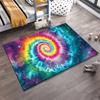 Colorful Galaxy Spiral Pattern Carpet with Cosmic Tie-Dye Design Suitable for Use As an Anti-slip for Living Room Bedroom Sofas