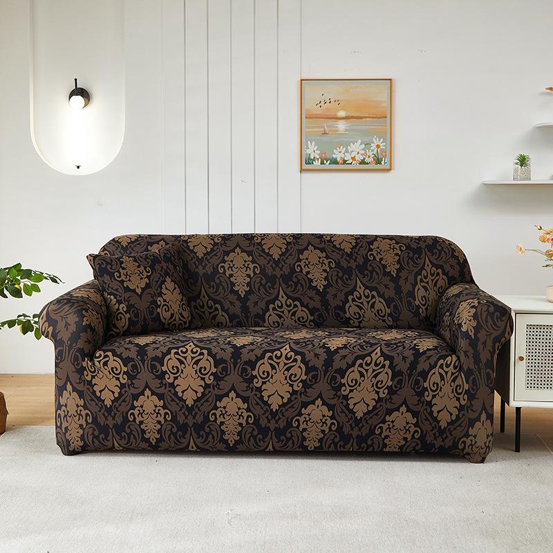 1pc Sofa Slipcover, Non-slip Printing Flower Sofa Couch Cover Furniture Protector for Bedroom Office Living Room Home Decor