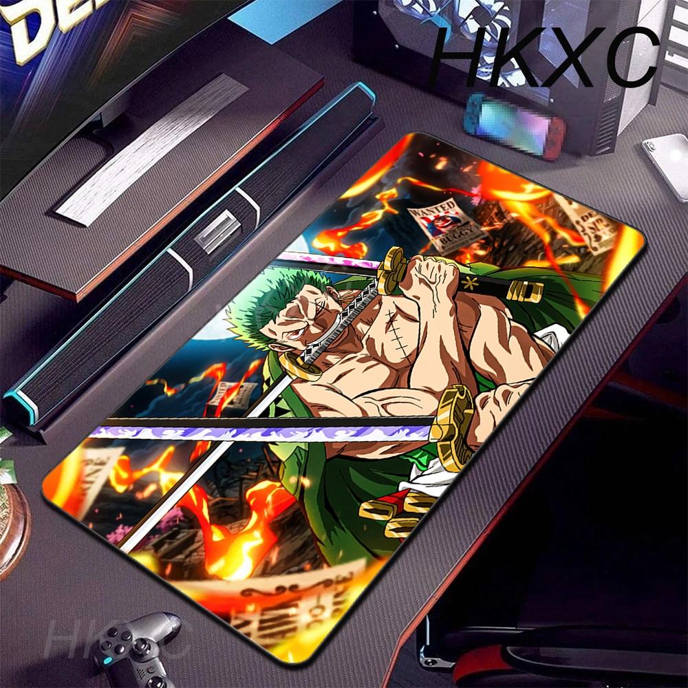 Cute Decorative Mousepad Anime One Piece Mouse Pad Large Size Boys Zoro Deskmat Office Non-Slip and Dirt-Resistant Keyboard Mat