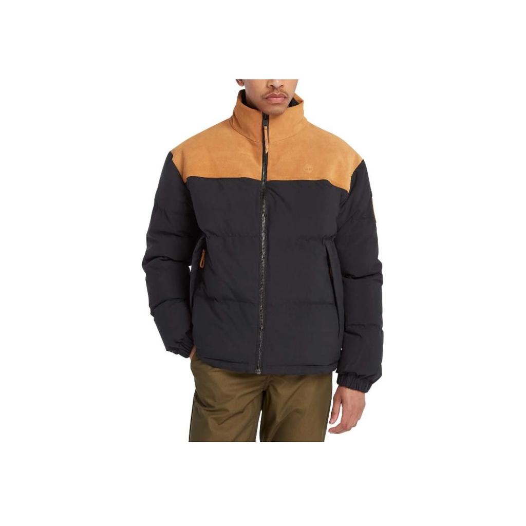 Timberland Color Block Stand Collar Zip Long Sleeve Jacket Men Jacket Black TB0A6G2N001