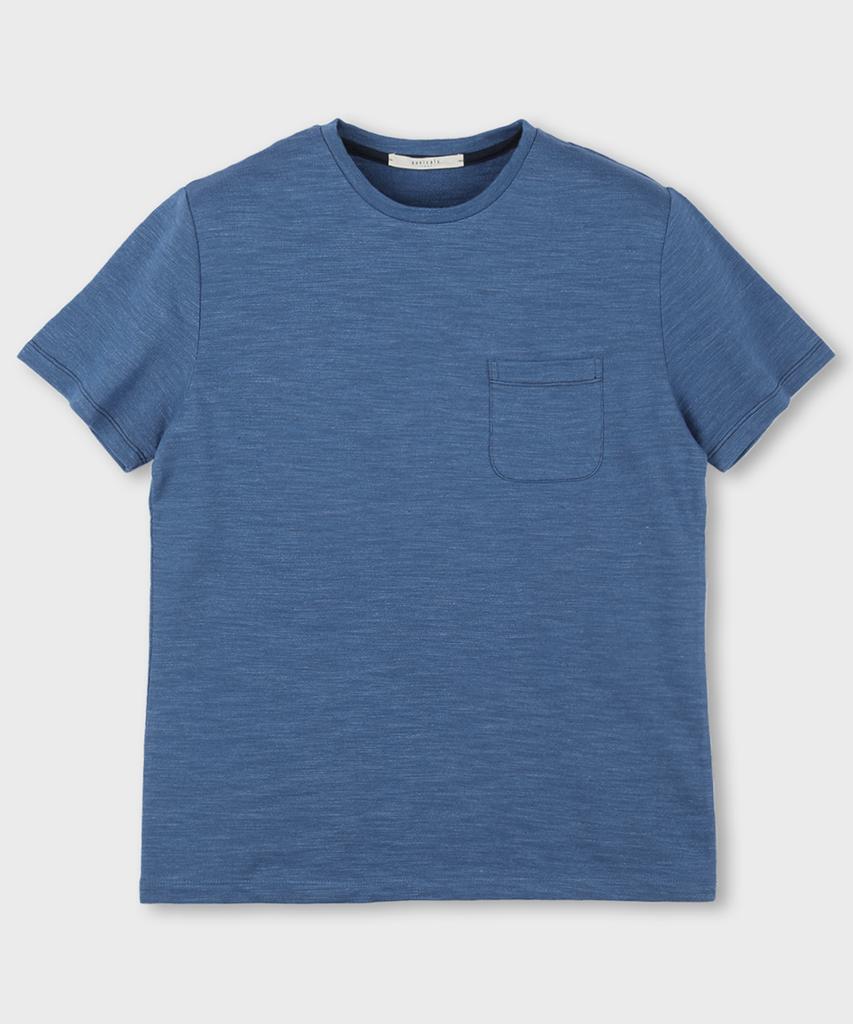 PANICALE Stitch Pocket Round Cotton T-Shirt 9 Colors (B Type)