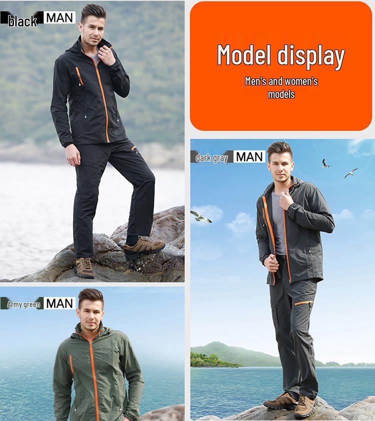 Unisex Breathable Quick-Dry Suit for Fishing & Hiking, Customizable Logo, Spring/Autumn Style