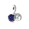 New 2024 925 Sterling Silver Plated Blue Pave Series Star Owl Butterfly Moon Pendant Diy Jewelry Bead Fit European Bracelet
