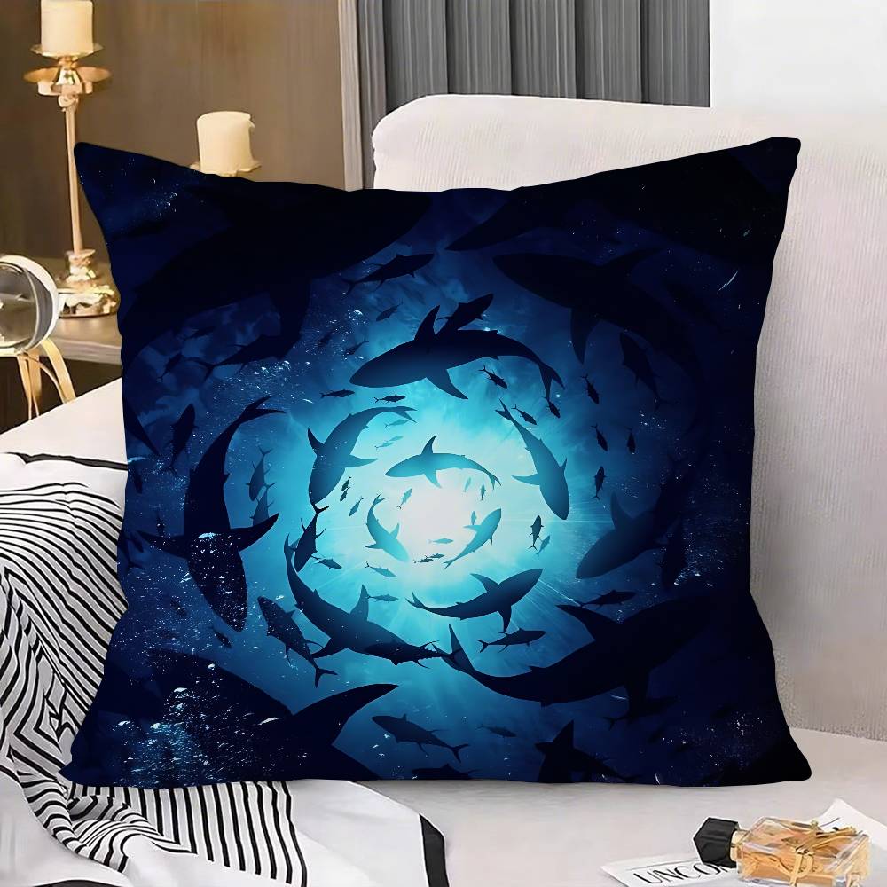 Quiet And Ethereal Blue Customizable Square Pillowcases Stylish And Soft Perfect For Beds Cars And Sofas
