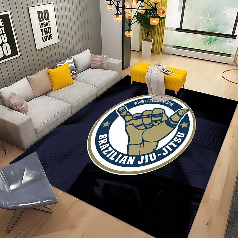 J1u-J1tsu Warrior Japanese B-Bjj Mma Area Rug,Carpet for Living Room Bedroom Sofa Doormat Decor,Kids Non-slip Floor Mat Alfombra