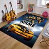 Custom Bumblebee Mat Personalized Name, Polyester Washable Indoor Entryway Rug, Gift for Christmas, Easter, Thanksgiving Day