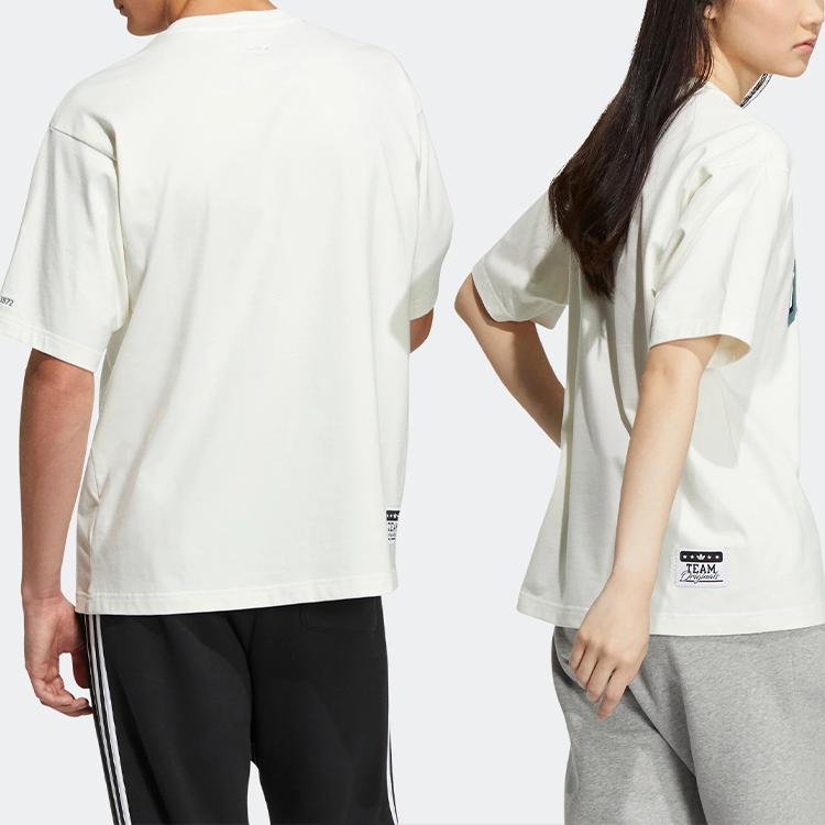 Adidas Originals Clover Letter Print Sports T-shirt Unisex Tops White HS2014