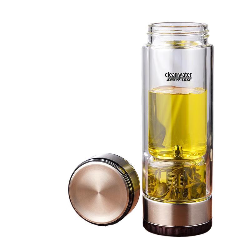 Portable Double-Wall Glass Tea Separation Mug