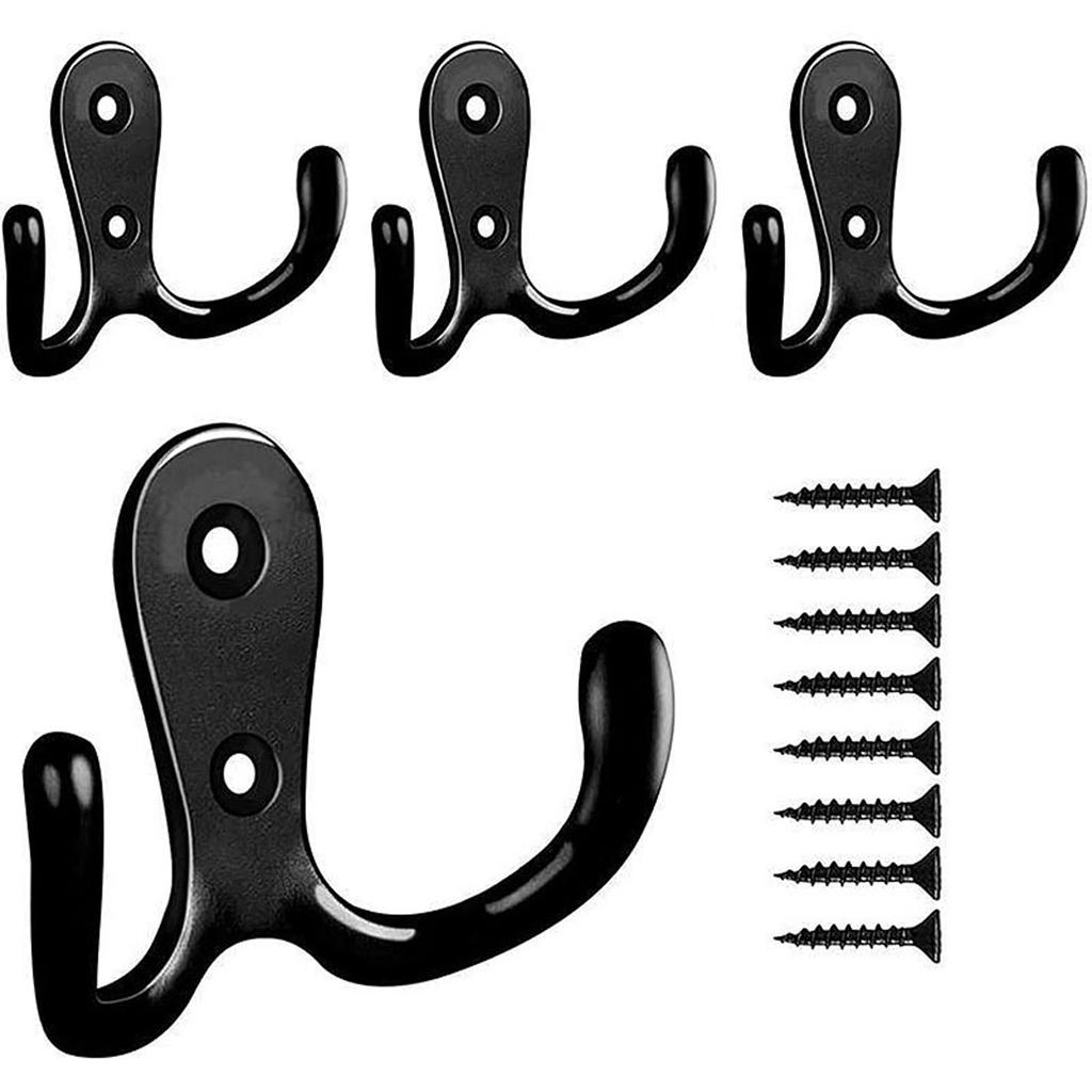 Double-ended Storage Hook Small Wall Hanger Buckle Corner Lock Door Hook Hasp  Jewelry Box Furniture Hardware Double Hook