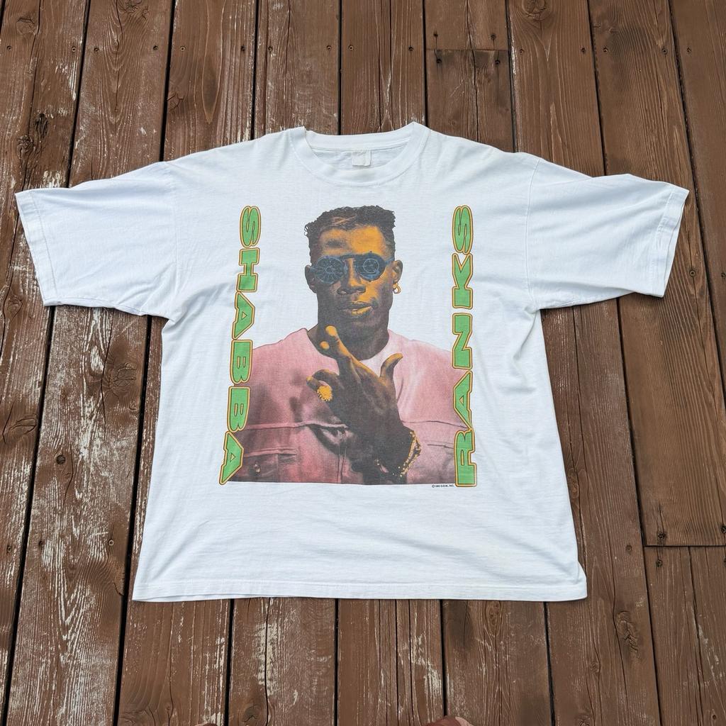 VINTAGE SHABBA RANKS RAP TEE SHIRT XL WHITE 1992 GEM Snoop Tupac Biggie Wu Tang Unisex T-Shirt