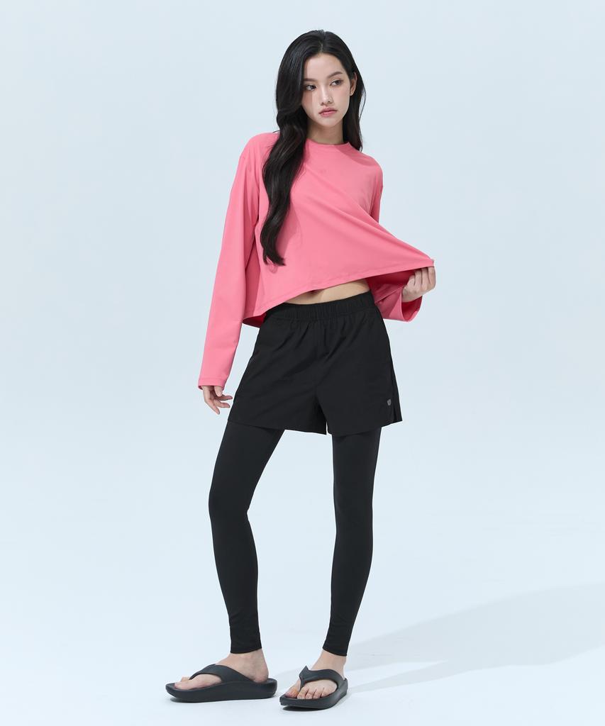 Beullaegmonseuteopis Backless Crop Rash Guard Long Sleeve T-Shirt (4 Colors) / Bm260303