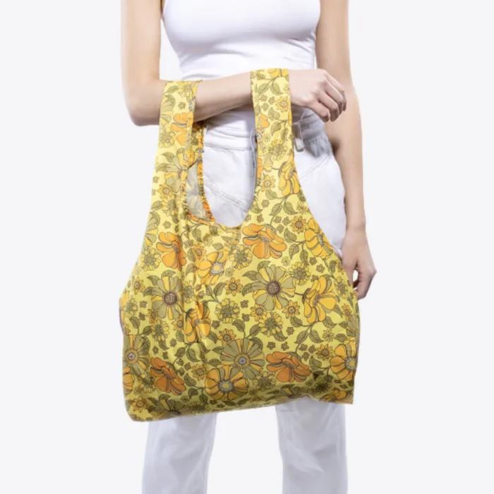 [KINDBAG] Yellow Retro Flower Reusable Medium