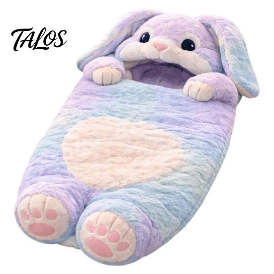Toddlers Sleep Sack Plush Rabbit Envelope Sleeping Bag for Kids, Winter Bunny Boys Girls Slumber Bag, Fuzzy Durable Nap