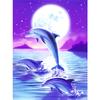 5D DIY Diamond Painting Full Round Animal Dolphin Diamond Embroidery Painting Cross Stitch Kit Home Decoration Rhinestone Gift