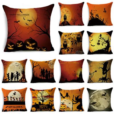 Halloween Theme Moon Night Series Pillowcase Dark Wind Sofa Cushion Cover Holiday Gift 40*40cm/45*45cm/50*50cm