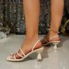 Women High Heel Sandals Summer Casual Female Shoes Woman Square Heel Open Toe Ankle Strap Ladies Sandalias Wedge Shoe 2025 New