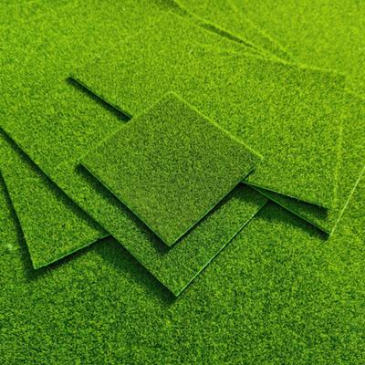 Artificial Grass Mat Fairy Garden Fake Grass Microlandscape Grass Mat Realistic Greenery Mat for Doll Mansion DIY Crafts Miniature Decoration