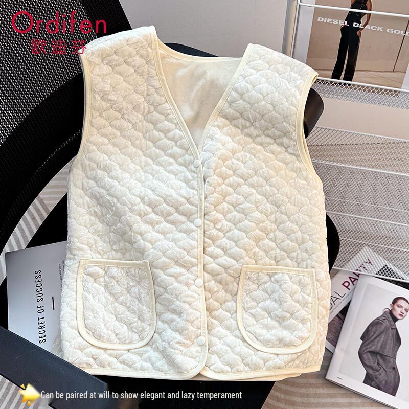 

Women s Thick Plush Warm Velvet Sleeveless Vest 2XL