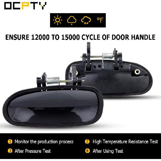 OCPTY Door Handle Exterior Rear Driver Left Side Replacement fit 1996-2000 for Honda Civic Outside Door Handle Black