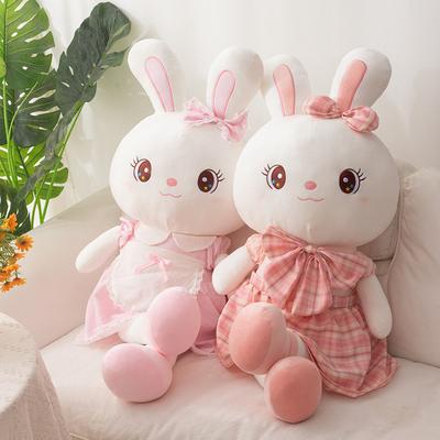 45-110cm Kawaii Japan Lolita Bunny Doll Kids Soft Plush Rabbit Stuffed Animals Hug Cuddly Throw Pillow Baby Girl Birthday Gift