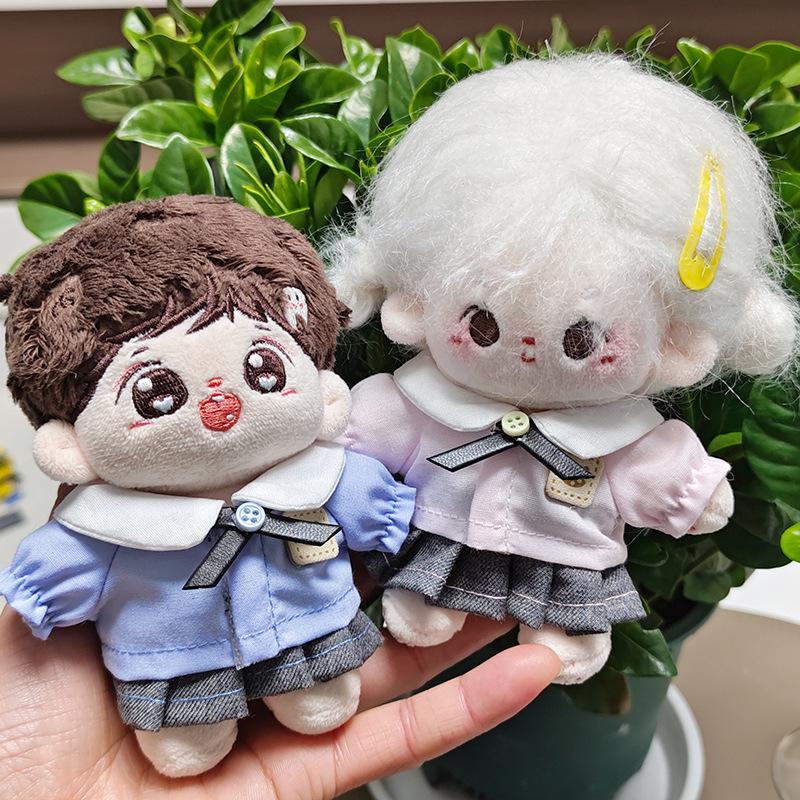 Available: 10CM Star Doll Clothes - Cotton Kindergarten Uniform, Thai School Skirt, Figure Accessories, Replacement Outfit.