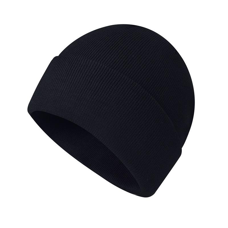 Men's and Women's Thermal Knitted Beanie Warm Woolen Hat Windproof Cold-Weather Cap Cotton Beanie Round-Crowned Knitted Hat