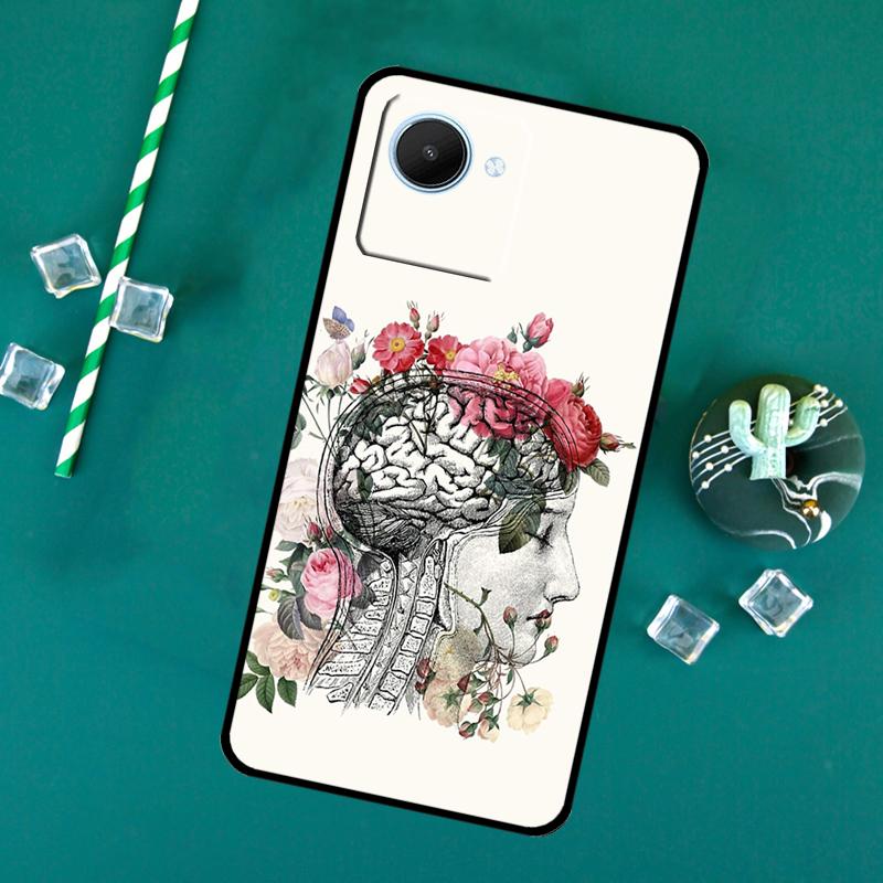 Anatomie Gehirn Für Realme C71 C75 C55 C53 C67 C61 C33 C63 C51 10 11 12 13 14 Pro Plus C65 GT7 15 Pro Hülle
