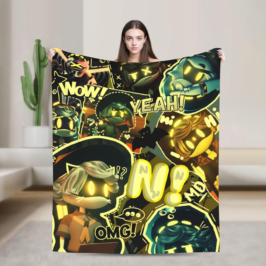 Murder Drones N and Uzi Blanket  Warm Soft Street Trend Plush Throw Blanket For Bedroom Travel Flannel Bedspread Bed Cover