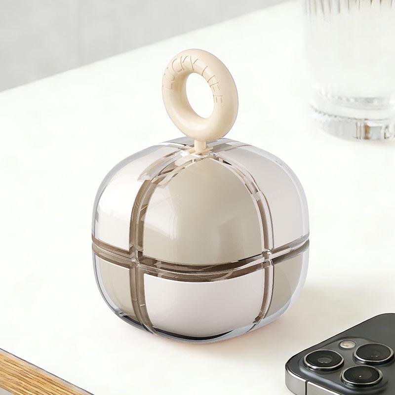 Magnetic Dopamine Pill Box: 7-Day Mini Portable Storage and Dispenser.